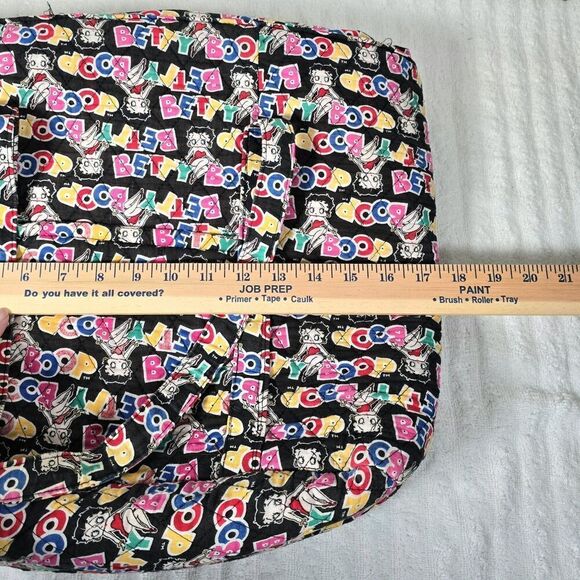 Betty Boop Shoulder Tote Soft‎ Fabric All Over Print Colorful Quilted - Picture 7 of 9
